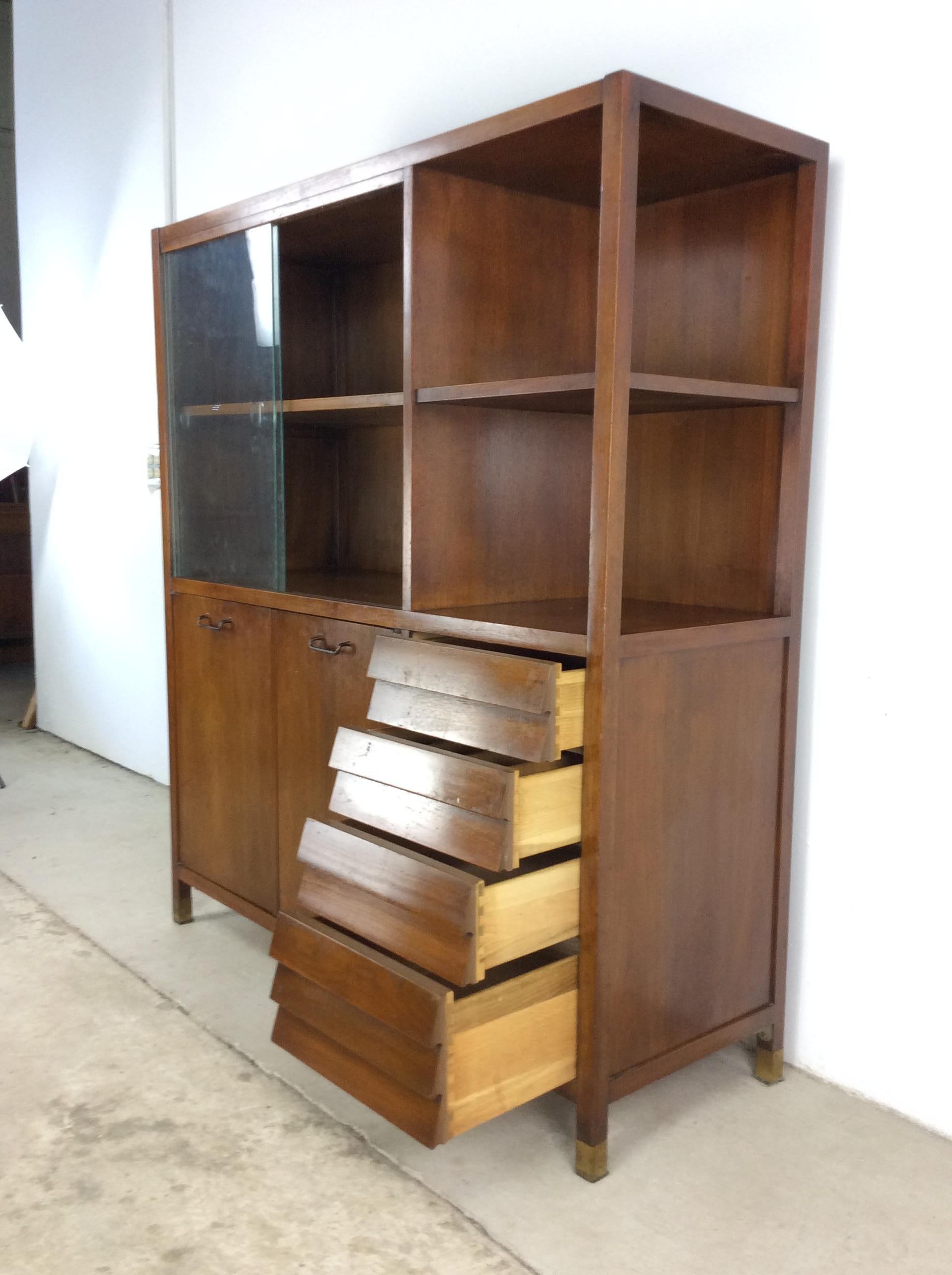 Mid-Century Modern China Cabinet Server by American of Martinsville For Sale 6