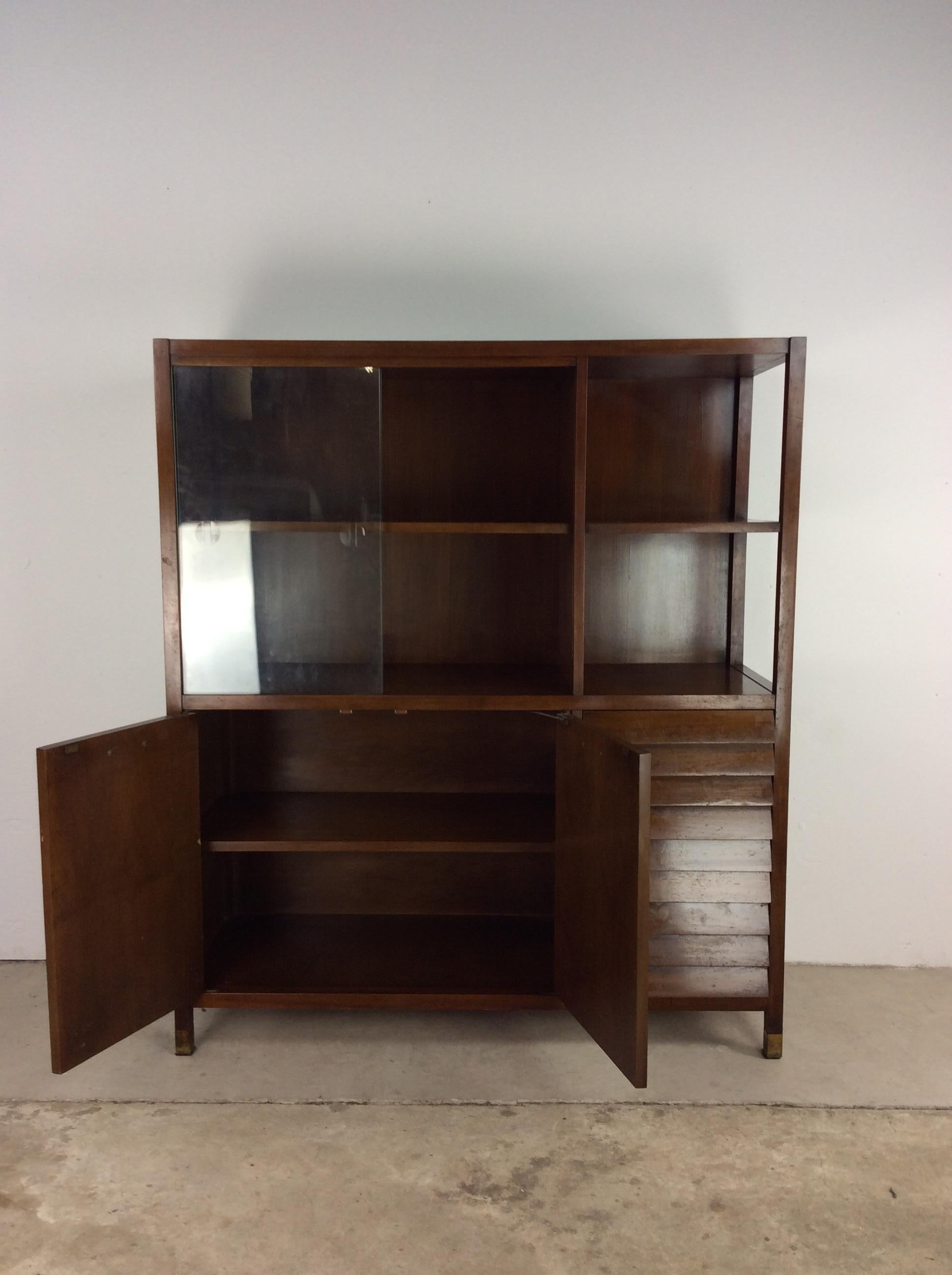 Mid-Century Modern China Cabinet Server by American of Martinsville For Sale 11