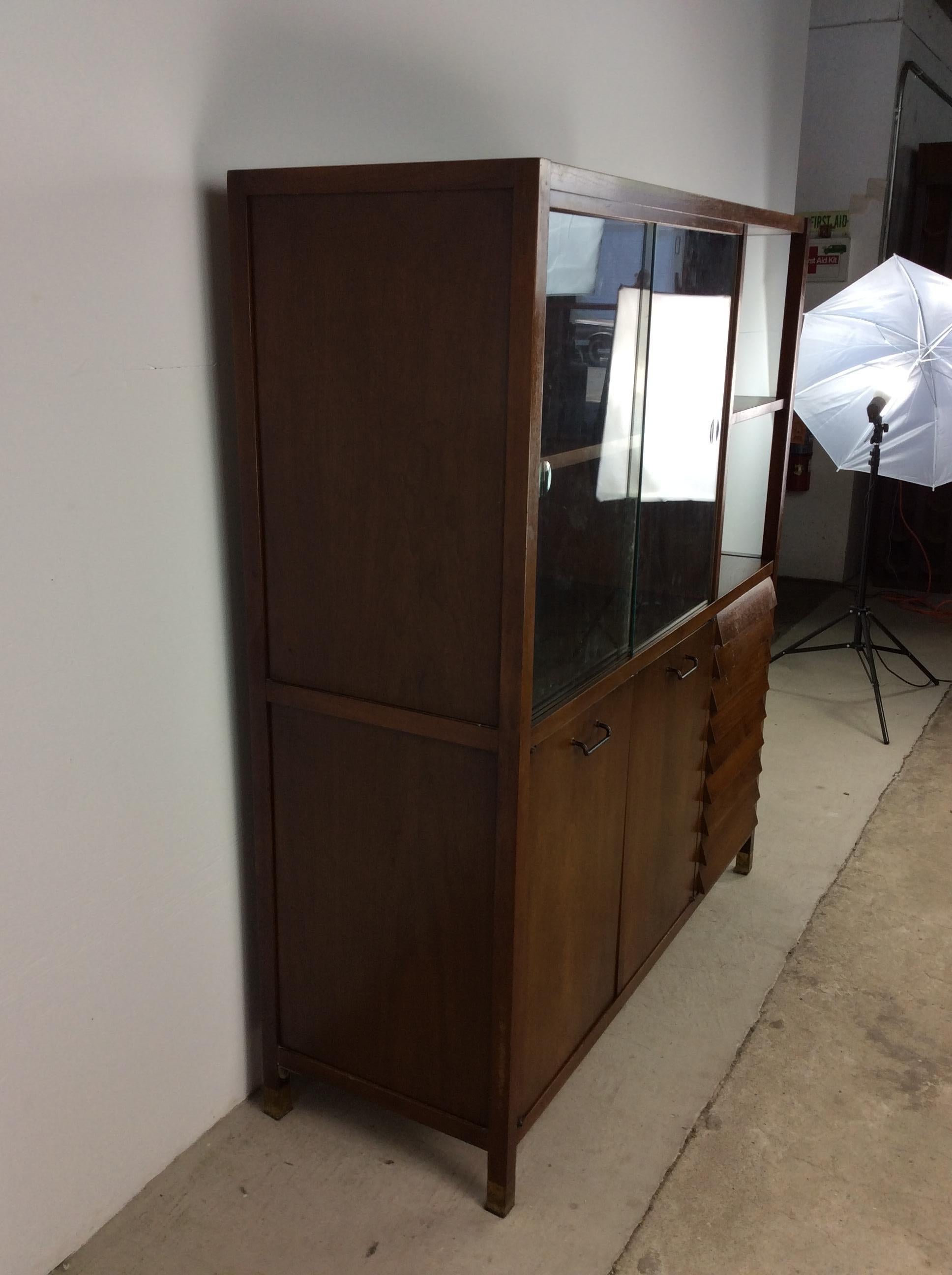 20th Century Mid-Century Modern China Cabinet Server by American of Martinsville For Sale