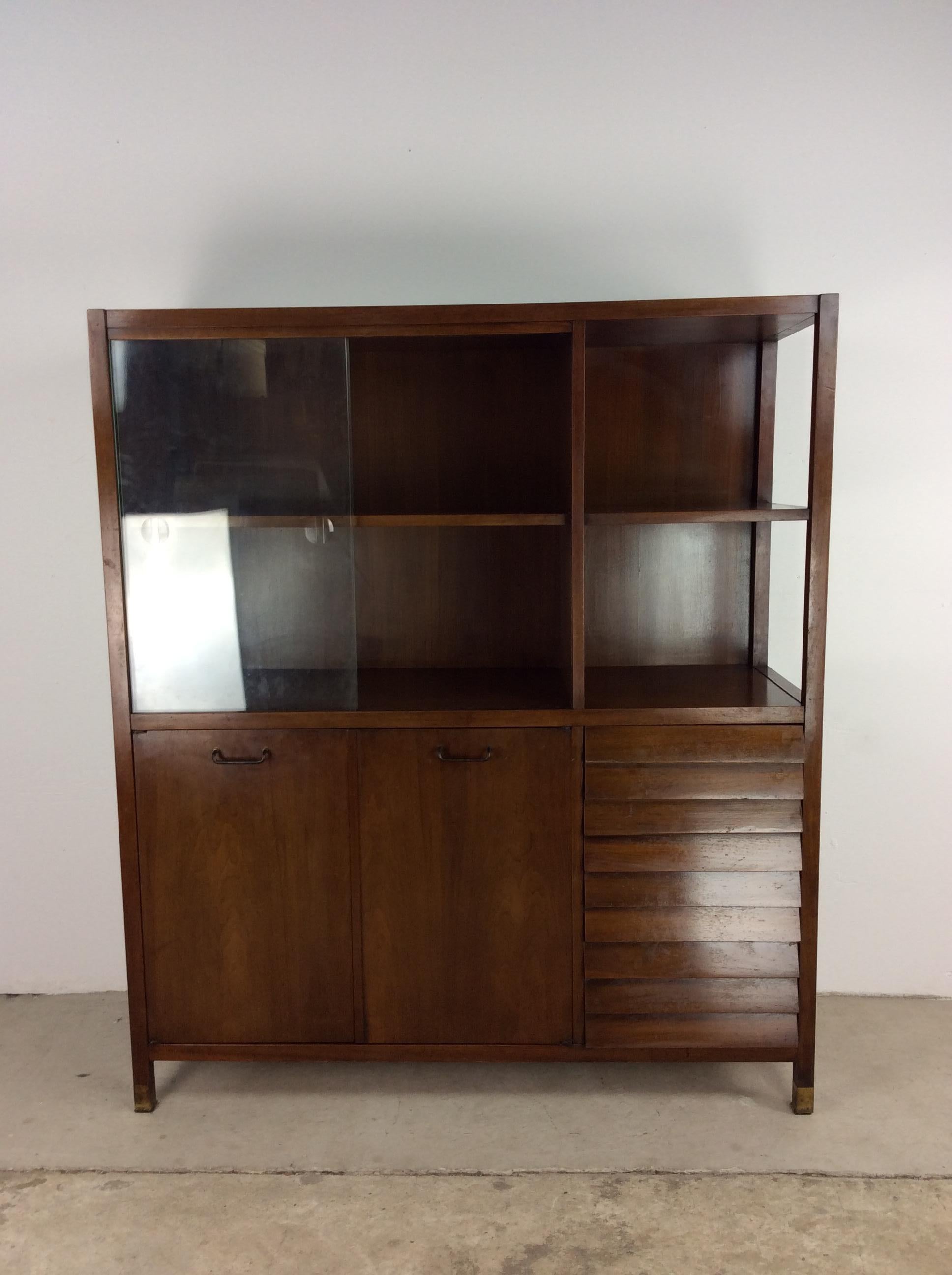 Mid-Century Modern China Cabinet Server by American of Martinsville For Sale 4