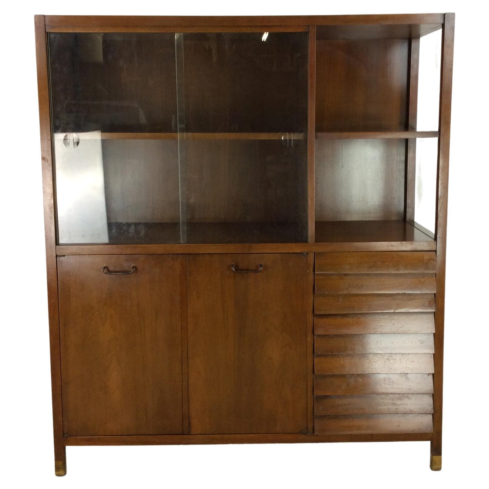 Mid-Century Modern China Cabinet Server by American of Martinsville For Sale