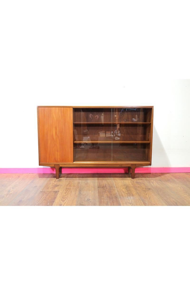 Mid Century Modern China Teak Display Cabinet by Mcintosh Danish Style 1