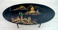 Mid-Century Modern Chinese Paint Coffee Table, 1960s