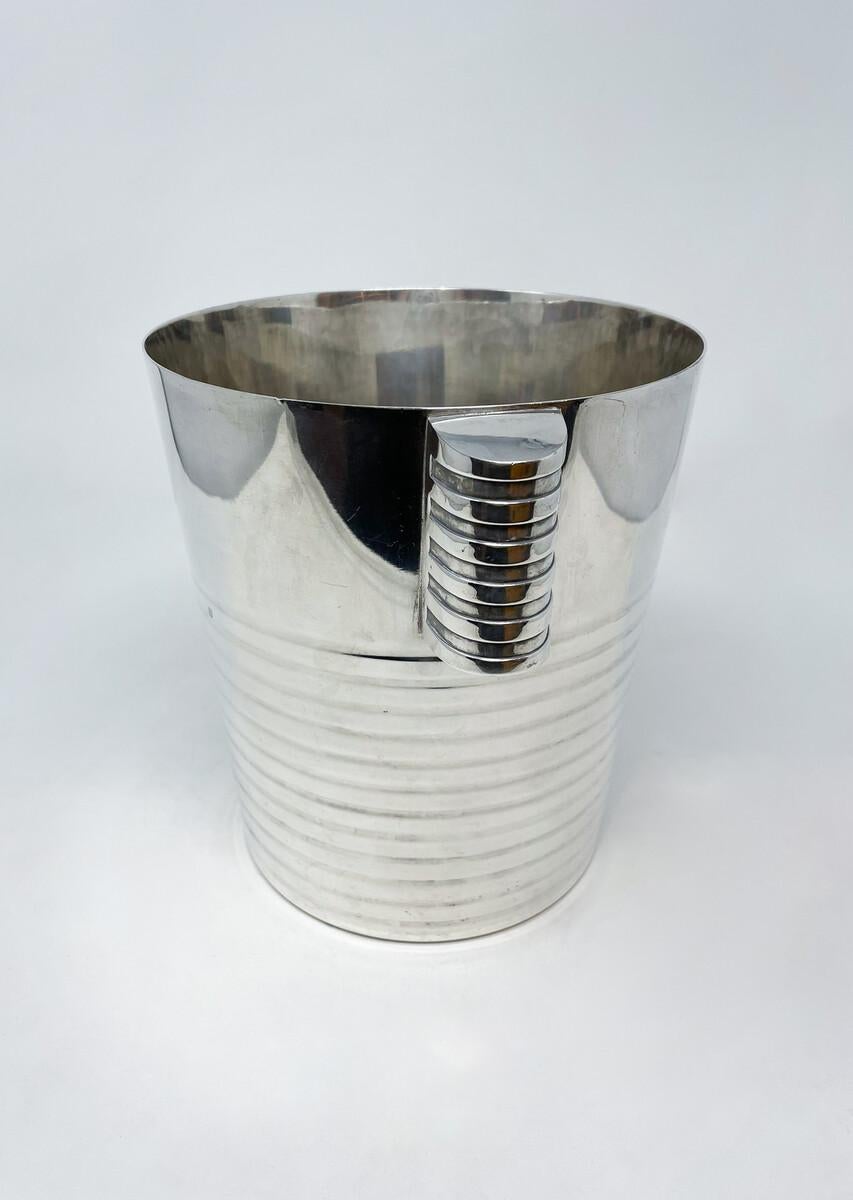 Secchiello per champagne e ghiaccio Christofle Art Deco di metà secolo, 