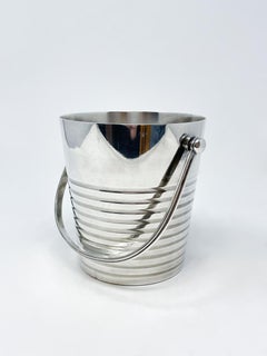 Secchiello per champagne e ghiaccio Christofle Art Deco di metà secolo, "Ondulazioni".