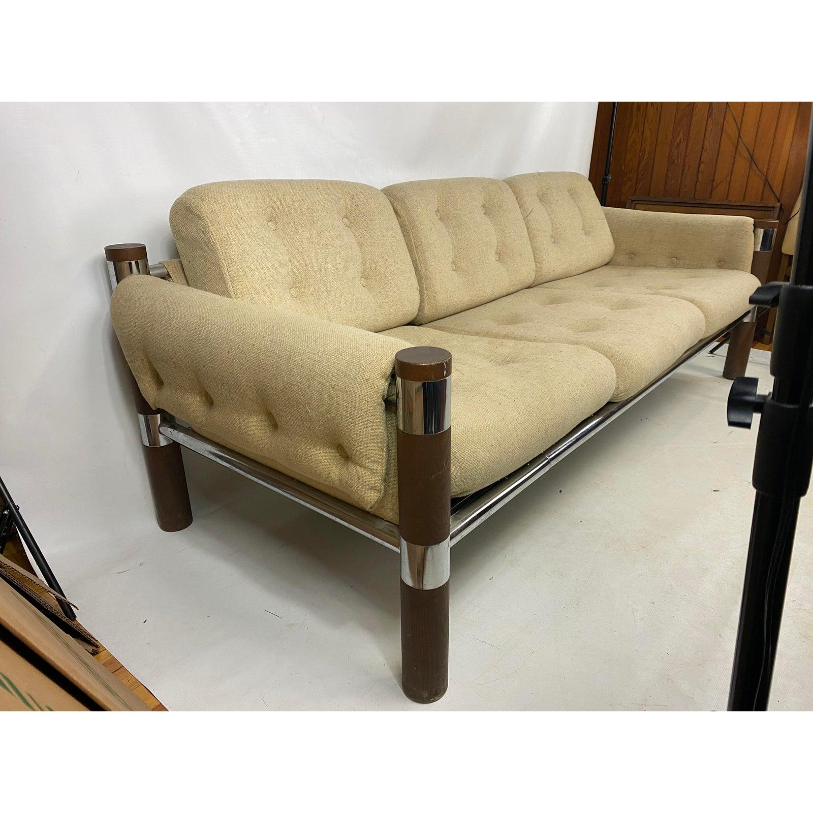 Mid-Century Modern Chromcraft Couch In Good Condition In Esperance, NY