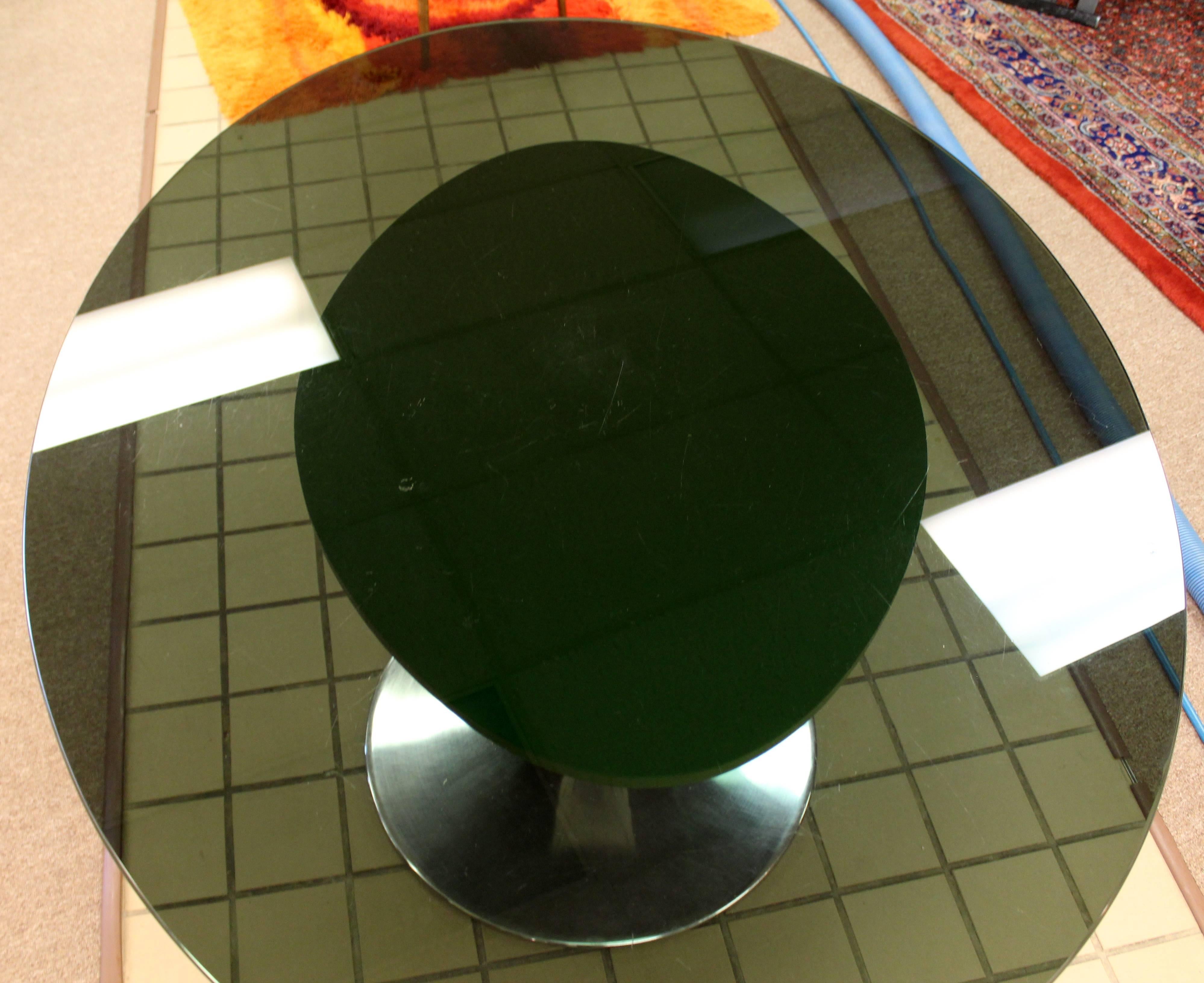 Fin du 20e siècle Ensemble de salle à manger Chromcraft moderne du milieu du siècle Table Quatre Chaises Verre fumé Lucite