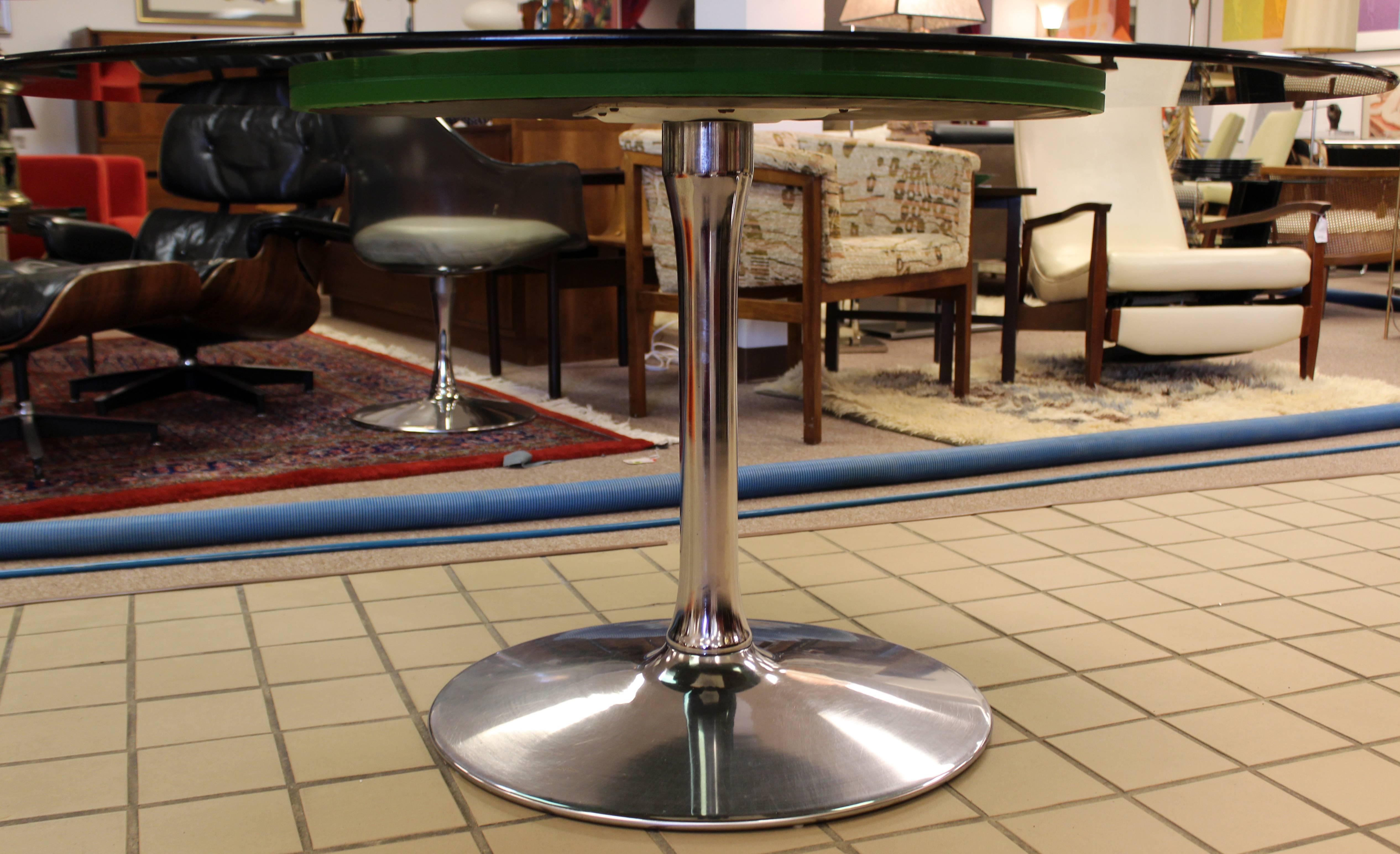 Ensemble de salle à manger Chromcraft moderne du milieu du siècle Table Quatre Chaises Verre fumé Lucite 1