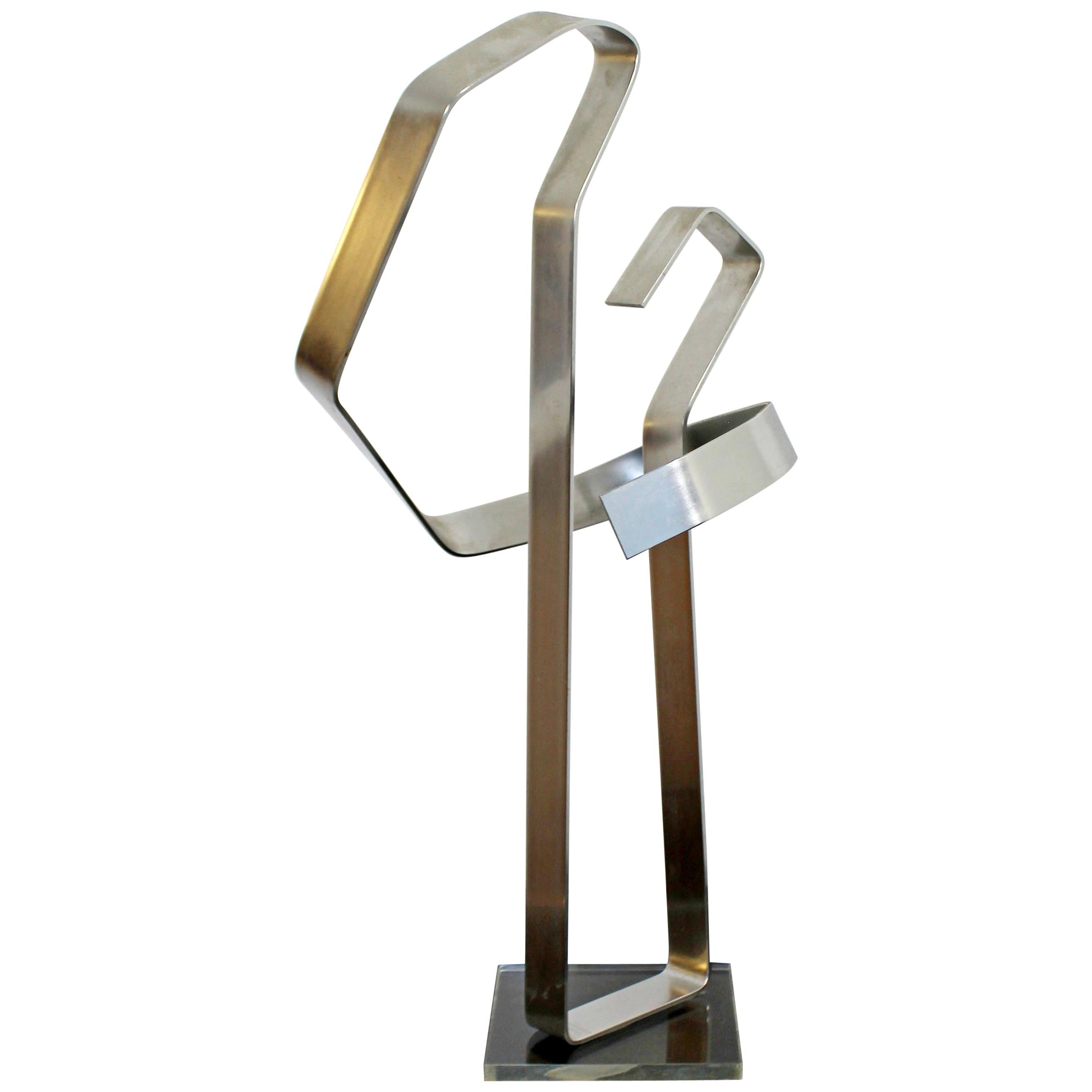 Mid-Century Modern Chrome Aluminum Metal Abstract Table Sculpture Dan Murphy