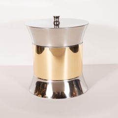 Moderner Eiskübel aus Chrom und Messing aus der Jahrhundertmitte von Kraftware Co.
