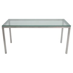 Moderner Konsolentisch aus Chrom und Glas aus der Mitte des Jahrhunderts
