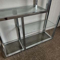 Mid Century Modern Chrome and Glass Etagere