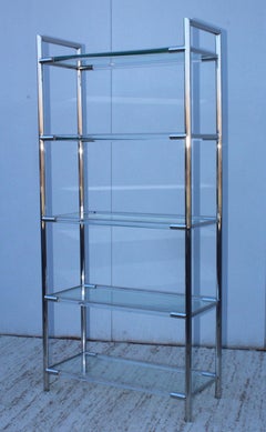 Mid-Century Modern Chrome and Lucite Étagère