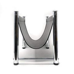 Mid-Century Modern Chrome and Vinyl Magazine Rack