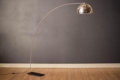 Mid Century Modern Chrome Arc Floor Lamp