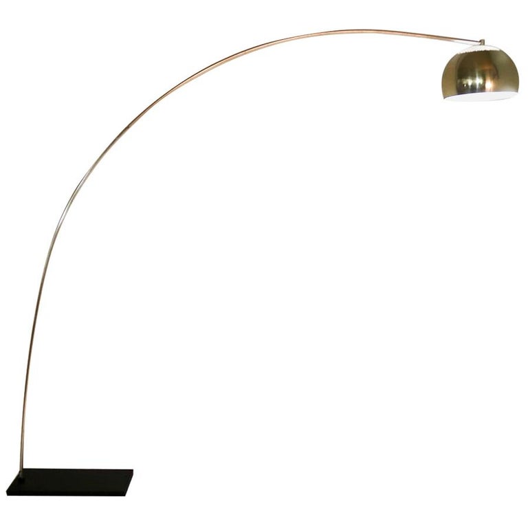 Mid Century Modern Chrome Arc Floor Lamp at 1stDibs