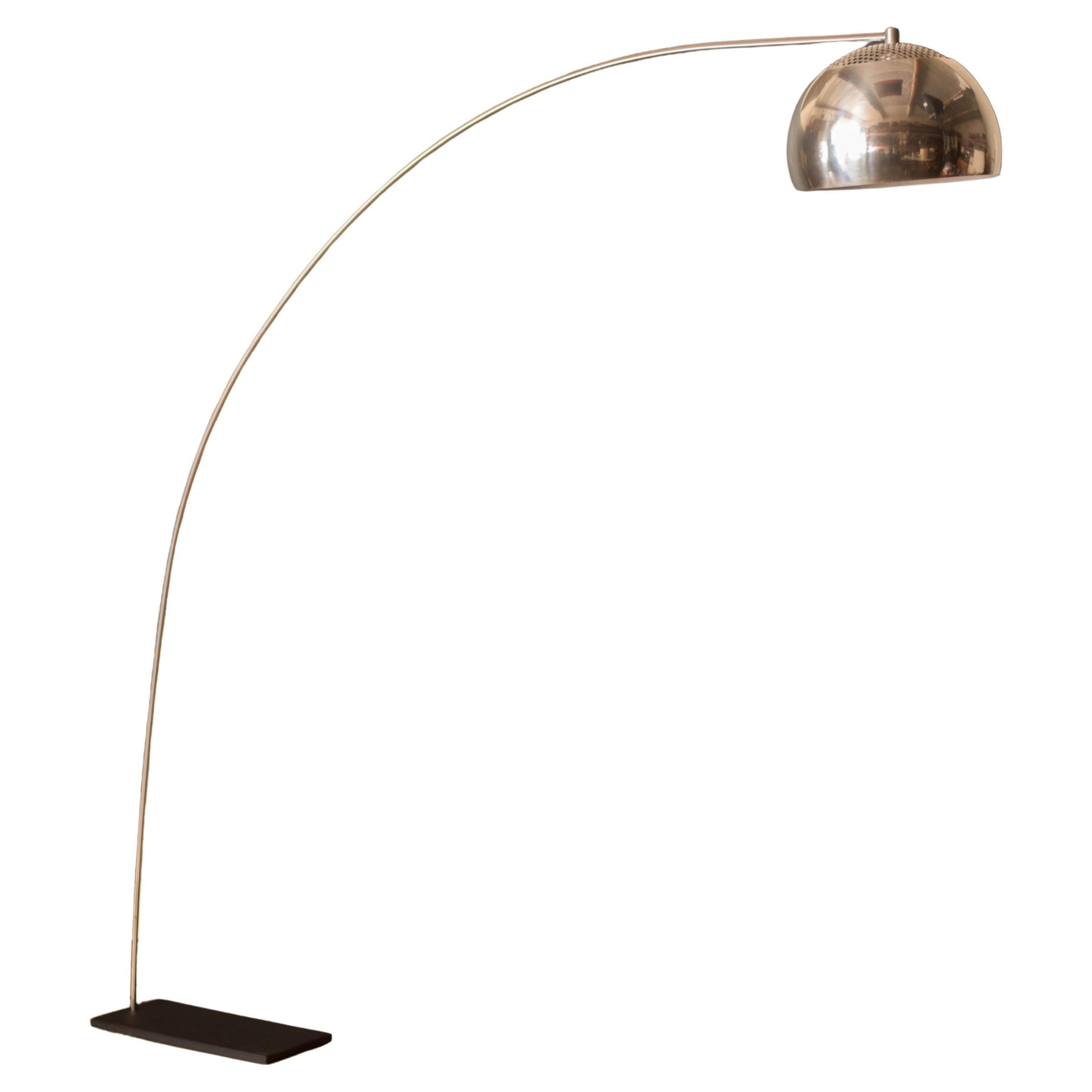 Mid Century Modern Chrome Arc Floor Lamp