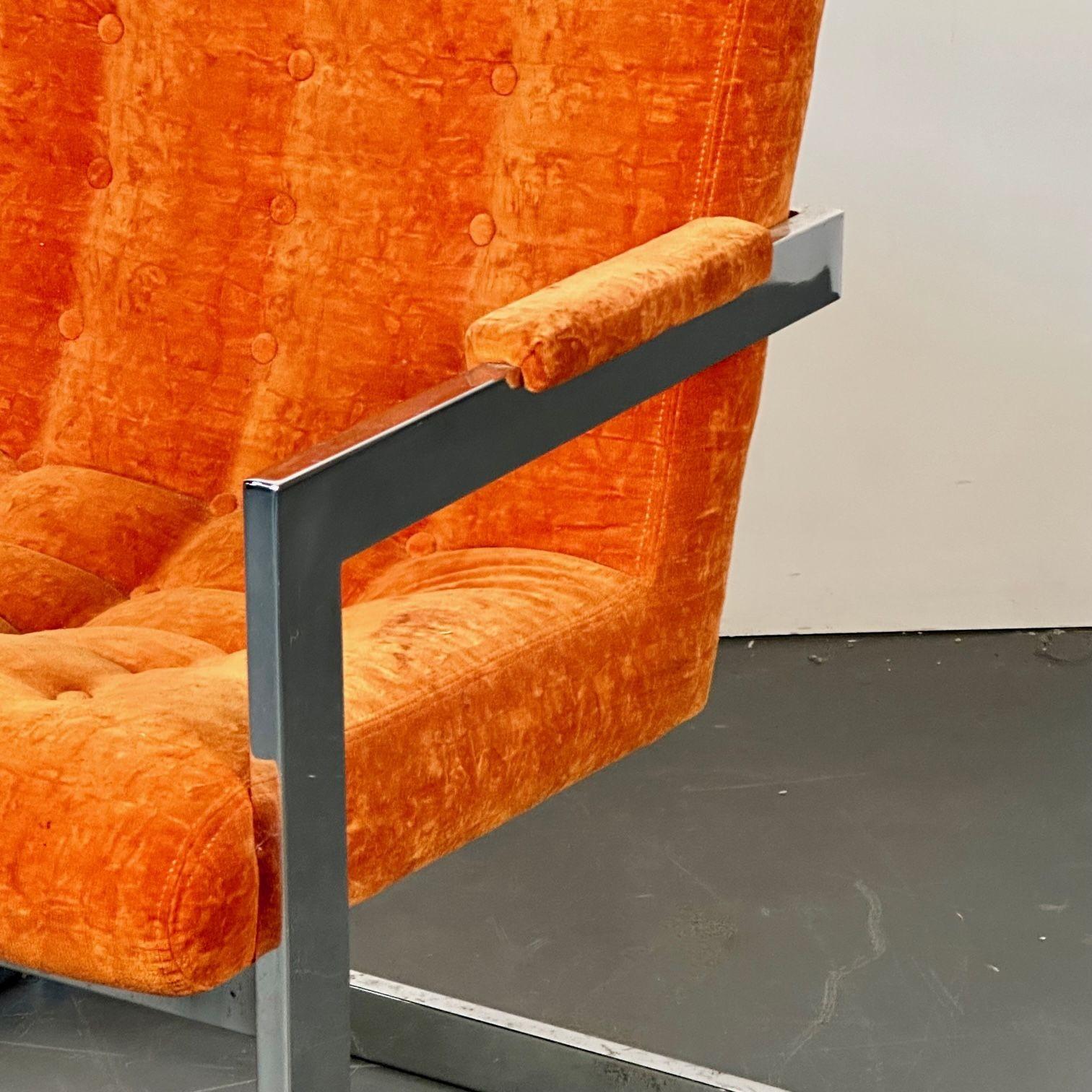 Mid-Century Modern Chrome Armchair by Milo Baughman for Directional, Single For Sale 6