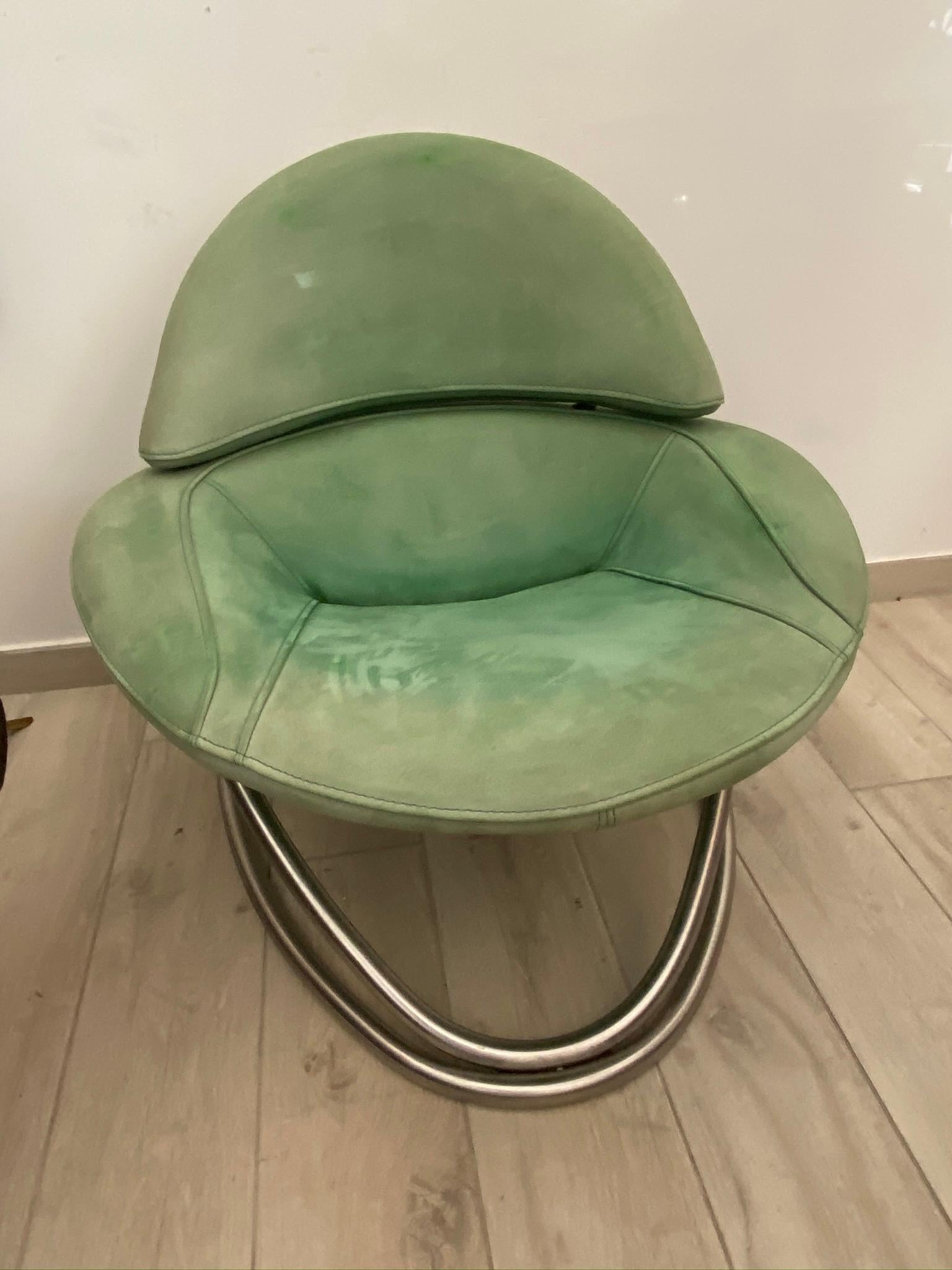 Mid-Century Modern Chrome Armchair 5