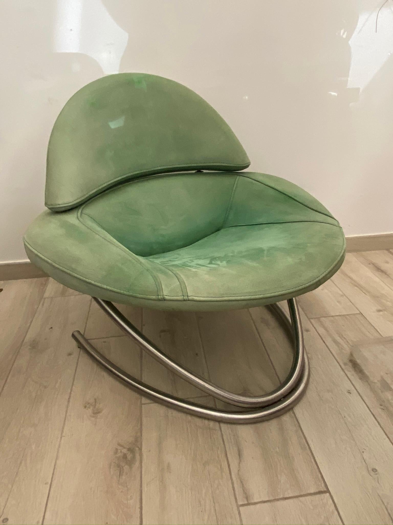 Late 20th Century Mid-Century Modern Chrome Armchair