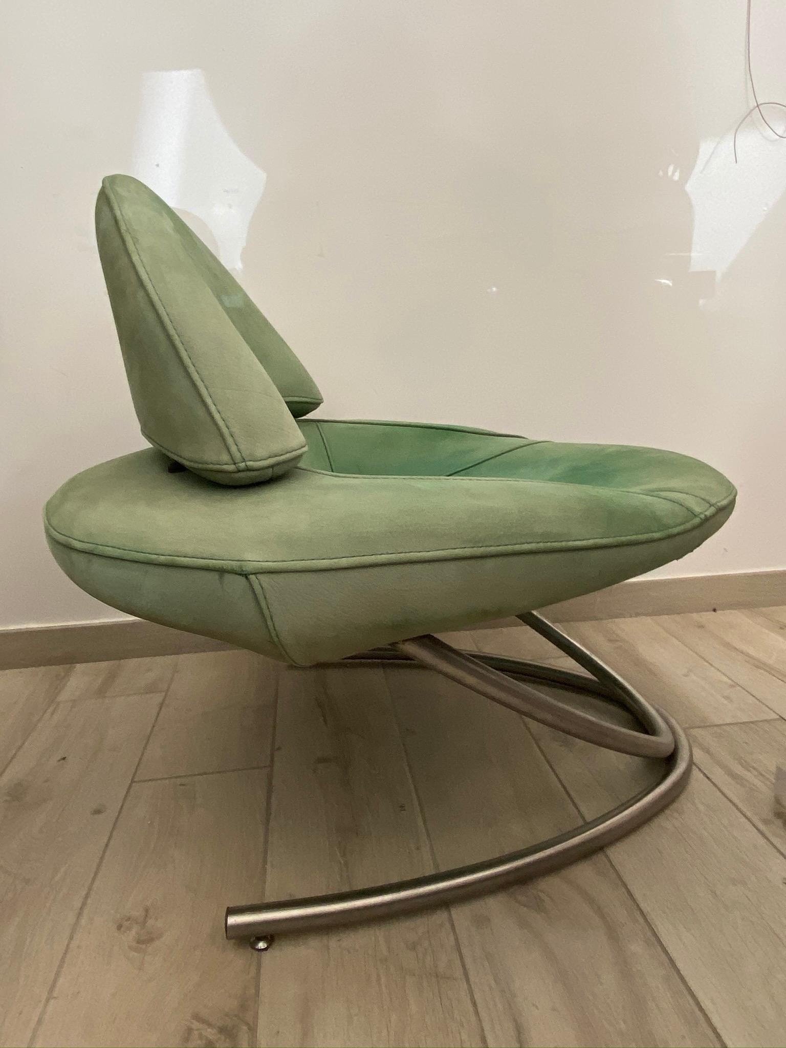 Metal Mid-Century Modern Chrome Armchair