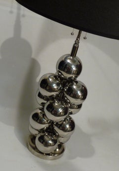 Mid Century Modern Chrome Ball Cluster Atomic Table Lamp Kovacs Style