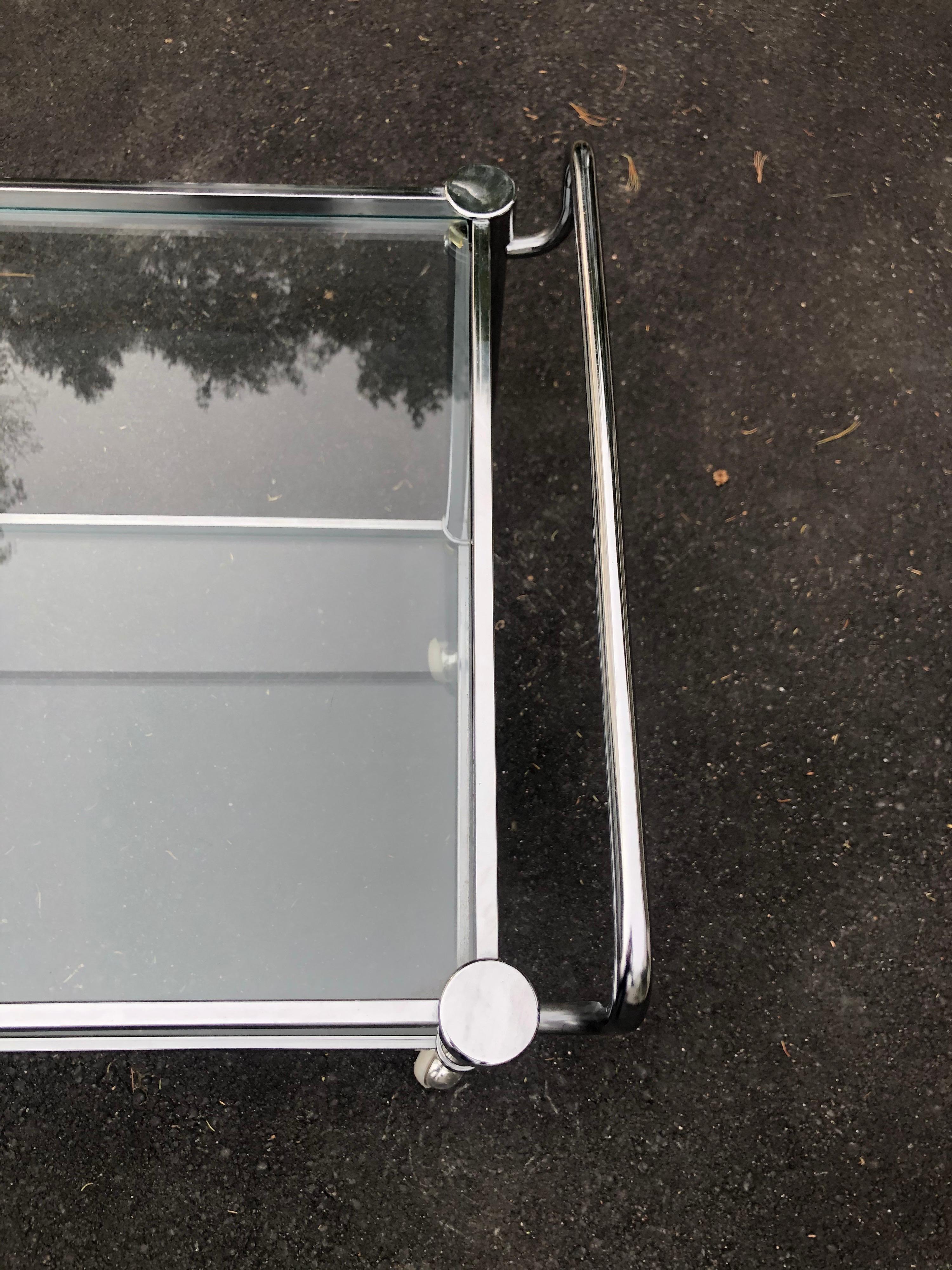 Mid-Century Modern Chrome Bar Cart 14