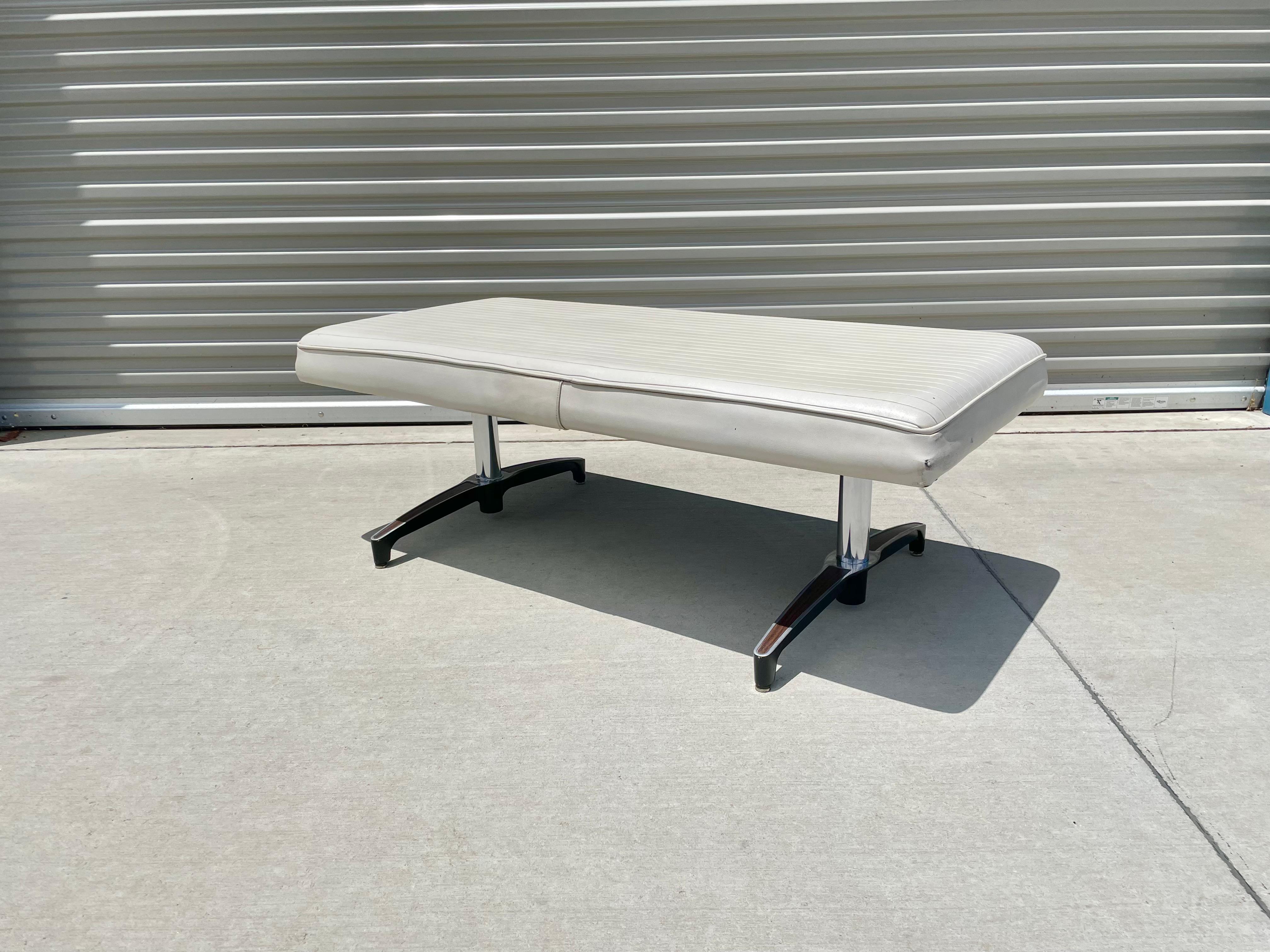 American Mid-Century Modern Chrome Bench For Sale
