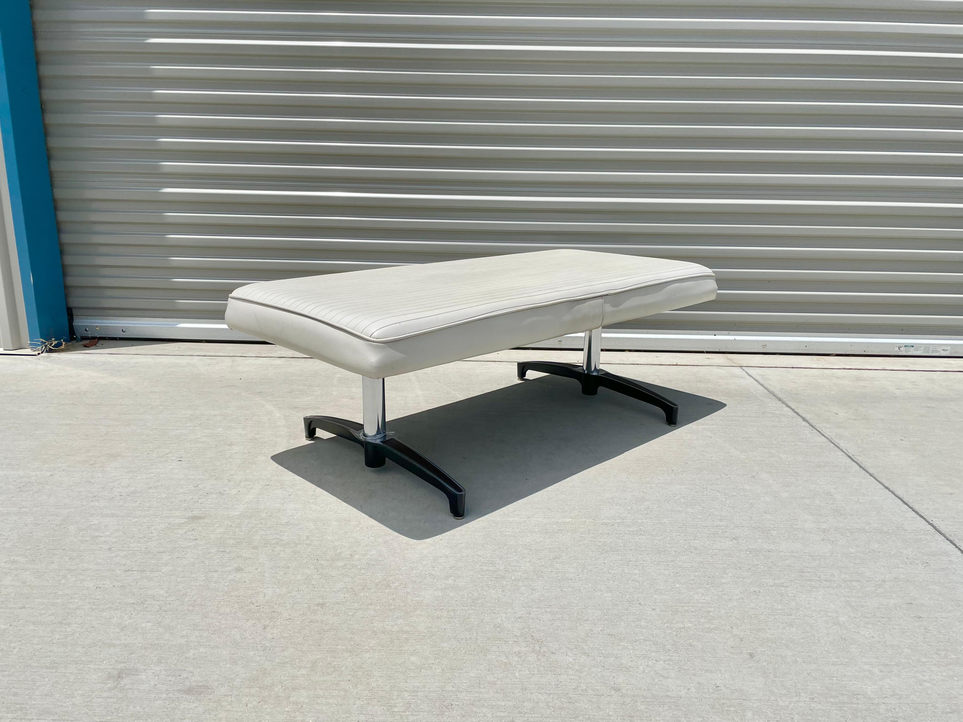Late 20th Century Mid-Century Modern Chrome Bench For Sale