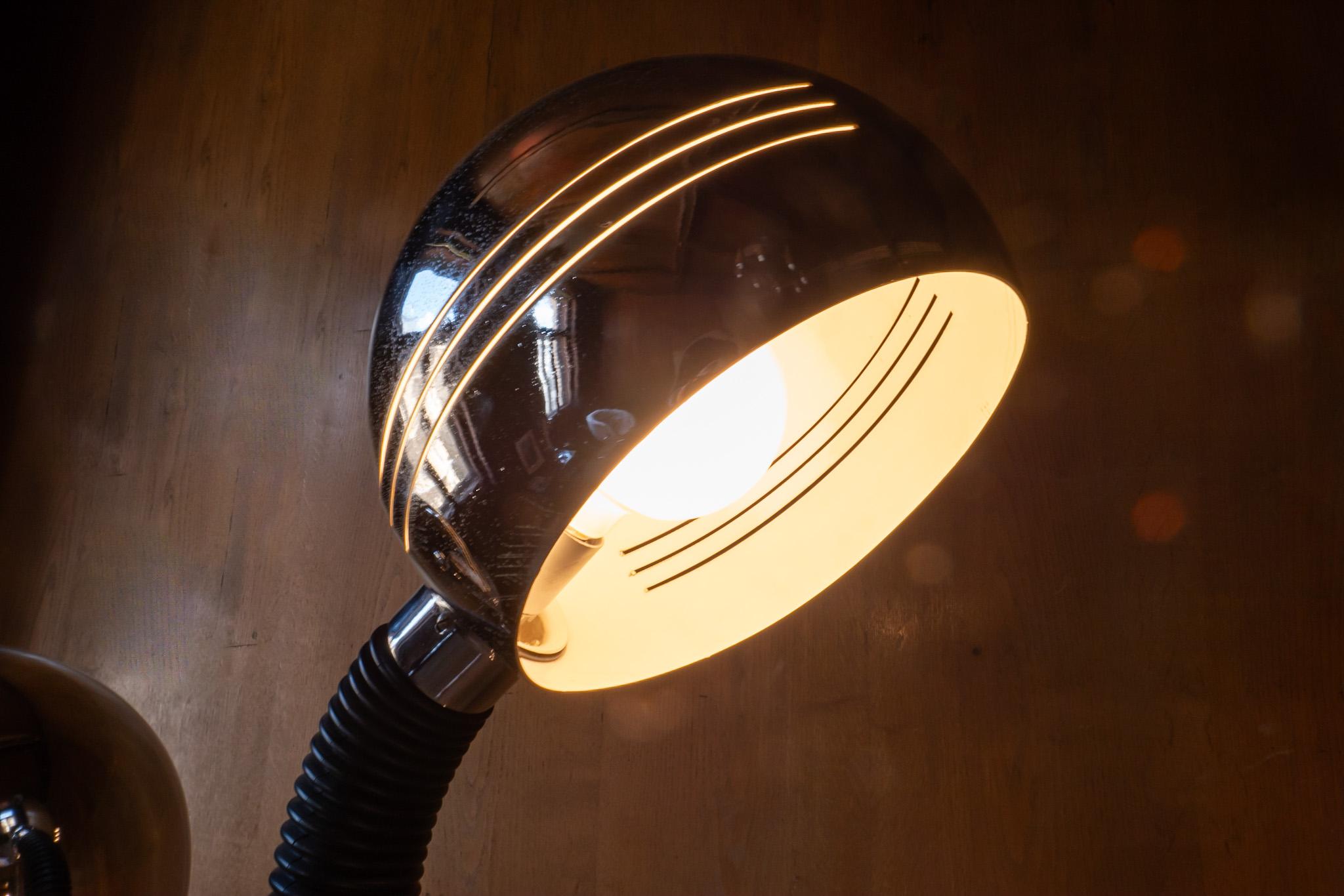 Mid-Century Modern Chrome Black Floor Lamp by Gioffredo Reggiani, Italy 1970s 3