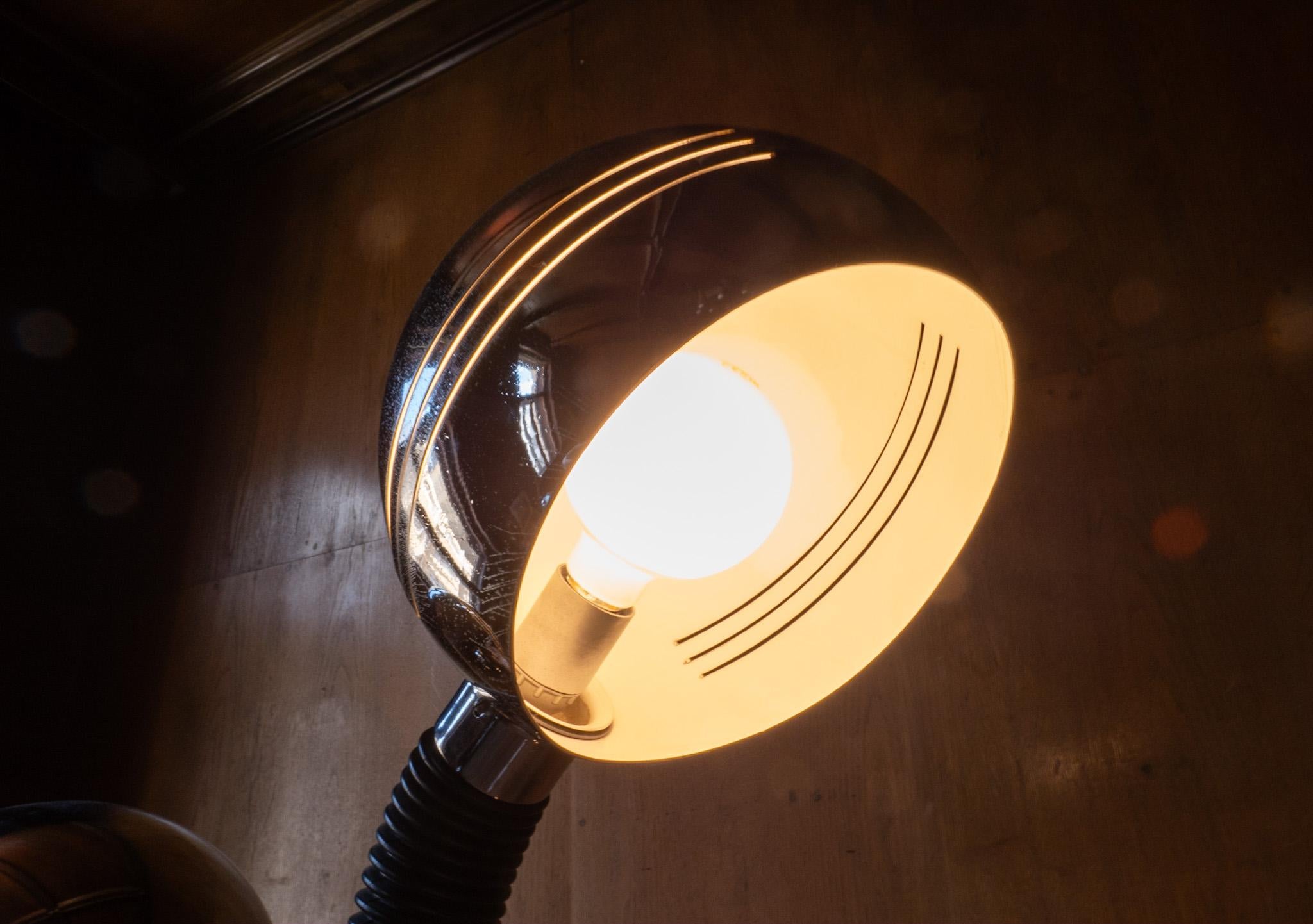 Mid-Century Modern Chrome Black Floor Lamp by Gioffredo Reggiani, Italy 1970s 4