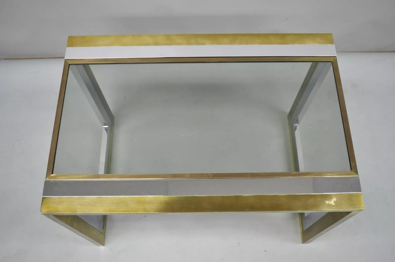 Table d'appoint à cascade en laiton chromé de style Modernity par Messin Finland en vente 3
