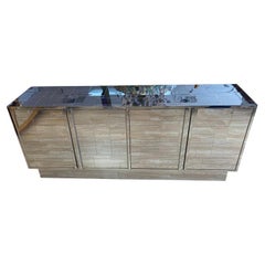 Mid-Century Modern Chrome "Cityscape" Credenza by Paul Evans