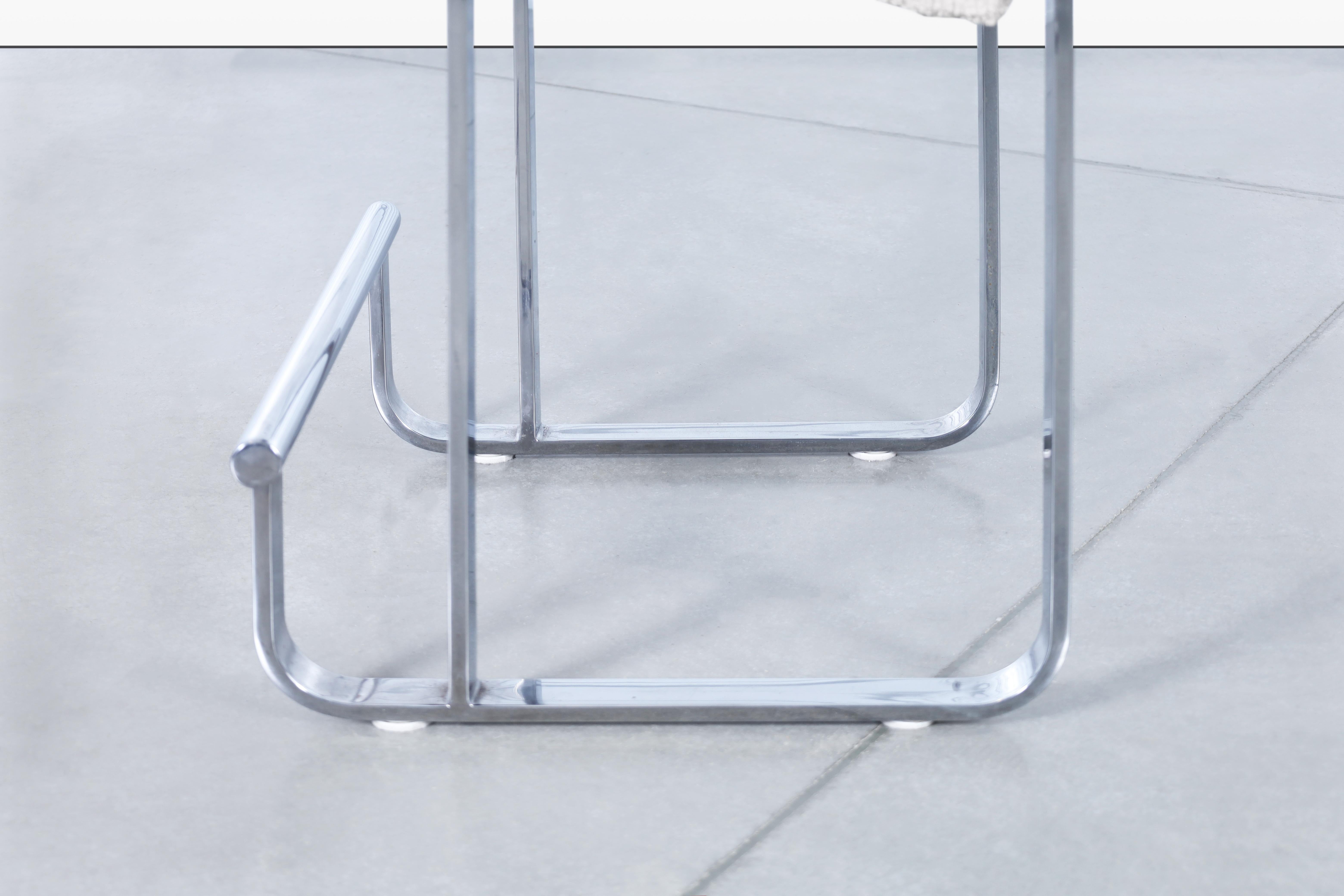 Mid-Century Modern Chrome Counter Stools For Sale 5