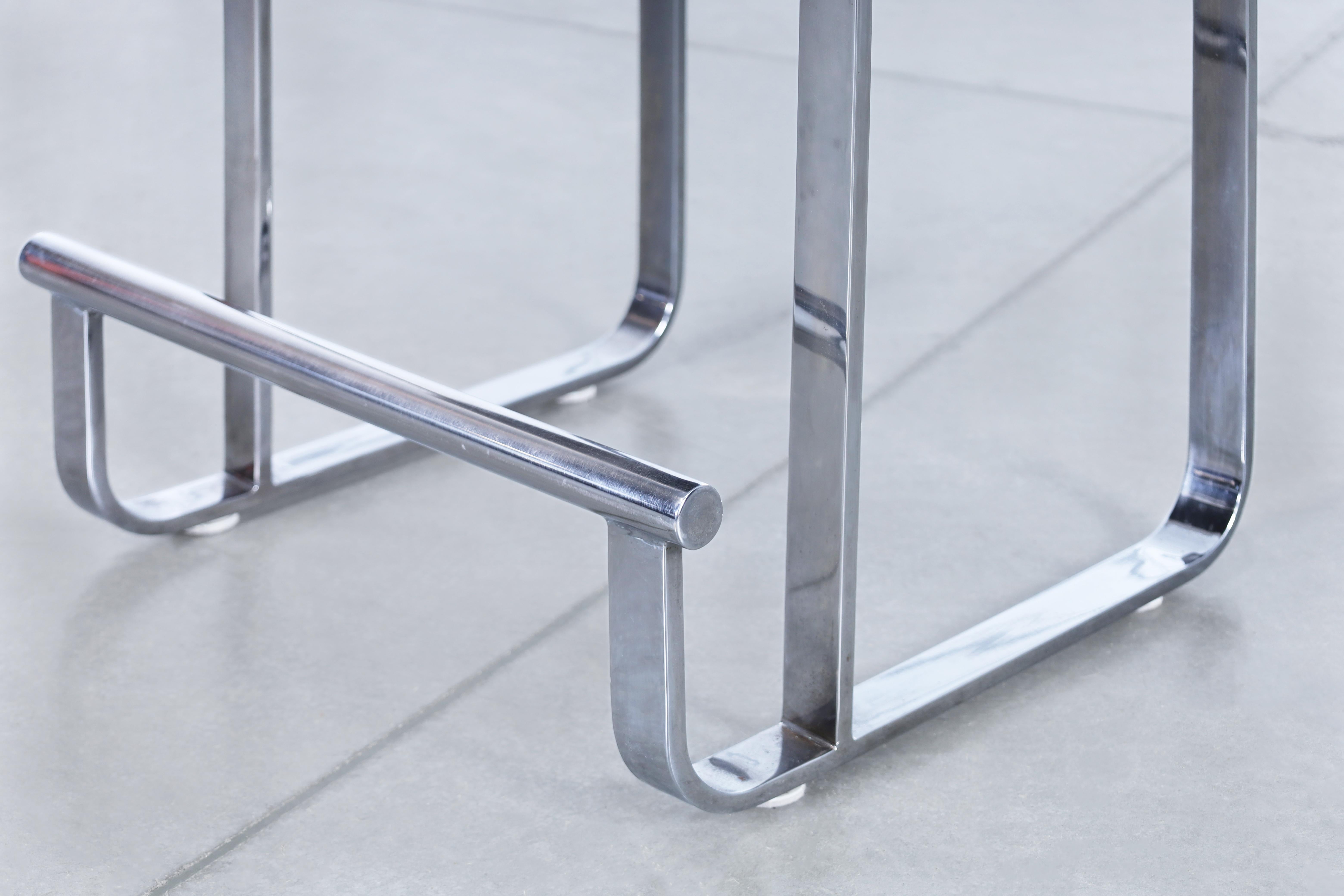 Mid-Century Modern Chrome Counter Stools For Sale 1