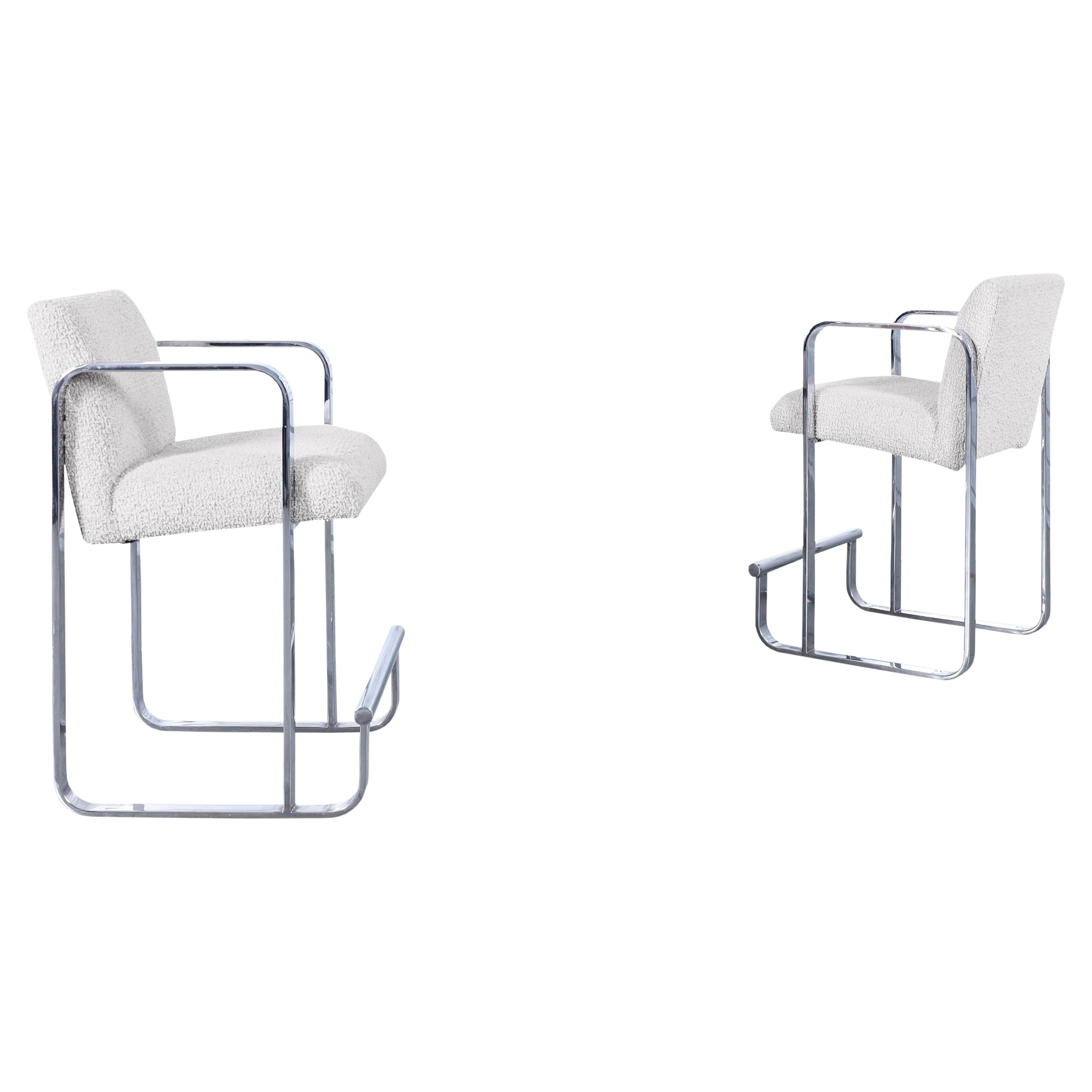 The Moderns Tabourets de comptoir en chrome