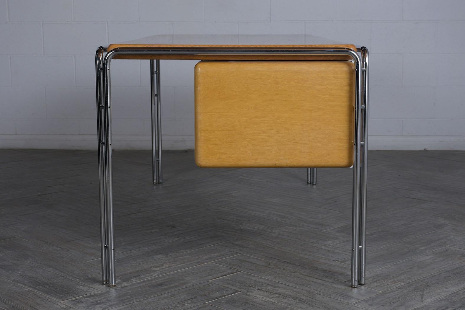 Danish Mid Century Modern Chrome Desk 4