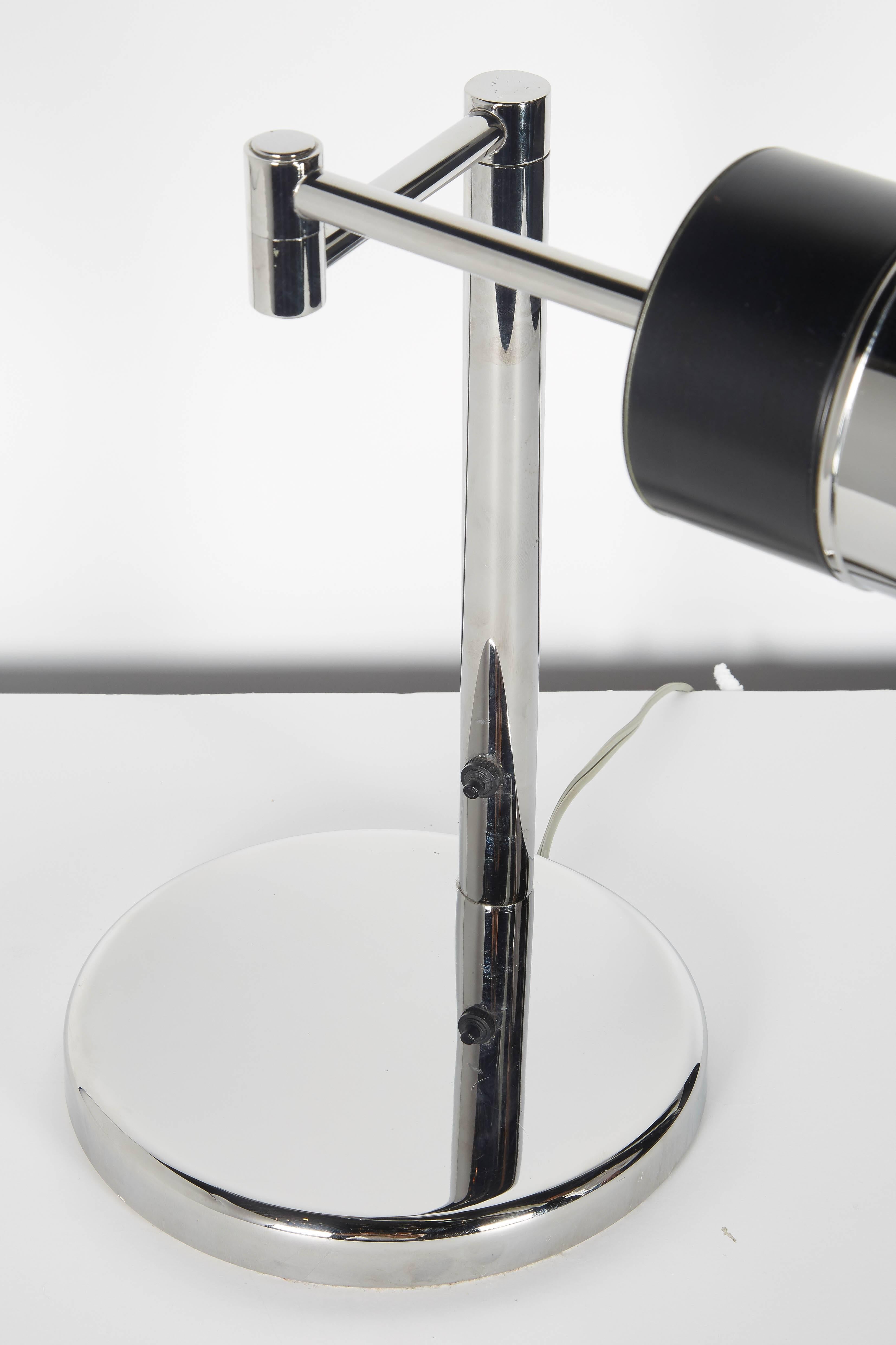 Mid-Century Modern Chrome Desk Lamp with Swing Arm by Walter Von Nessen, 1960s 3