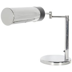 Mid-Century Modern Chrome Desk Lamp with Swing Arm by Walter Von Nessen, 1960s