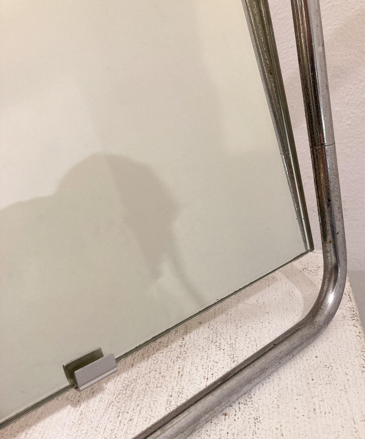 Mid-Century Modern Chrome Desk Mirror For Sale 2