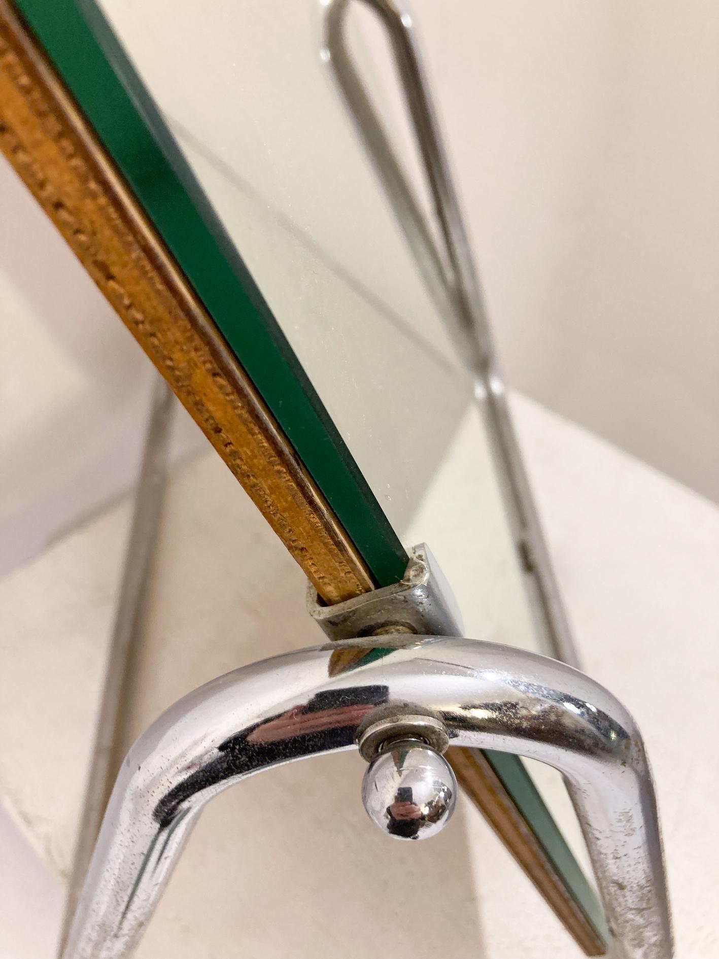 Mid-Century Modern Chrome Desk Mirror For Sale 4