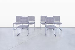 Mid-Century Modern Chrome Dining Chairs After Milo Baughman