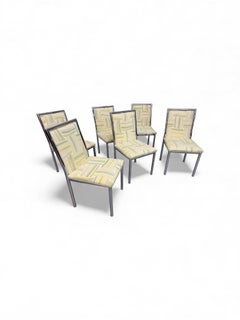 Mid-Century Modern Chrome Dining Chairs - Set of 6