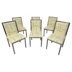 Mid-Century Modern Chrome Dining Chairs - Set of 6