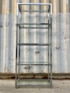 Mid Century Modern Chrome Etagere in the Milo Baughman Manner. Circa 1970s