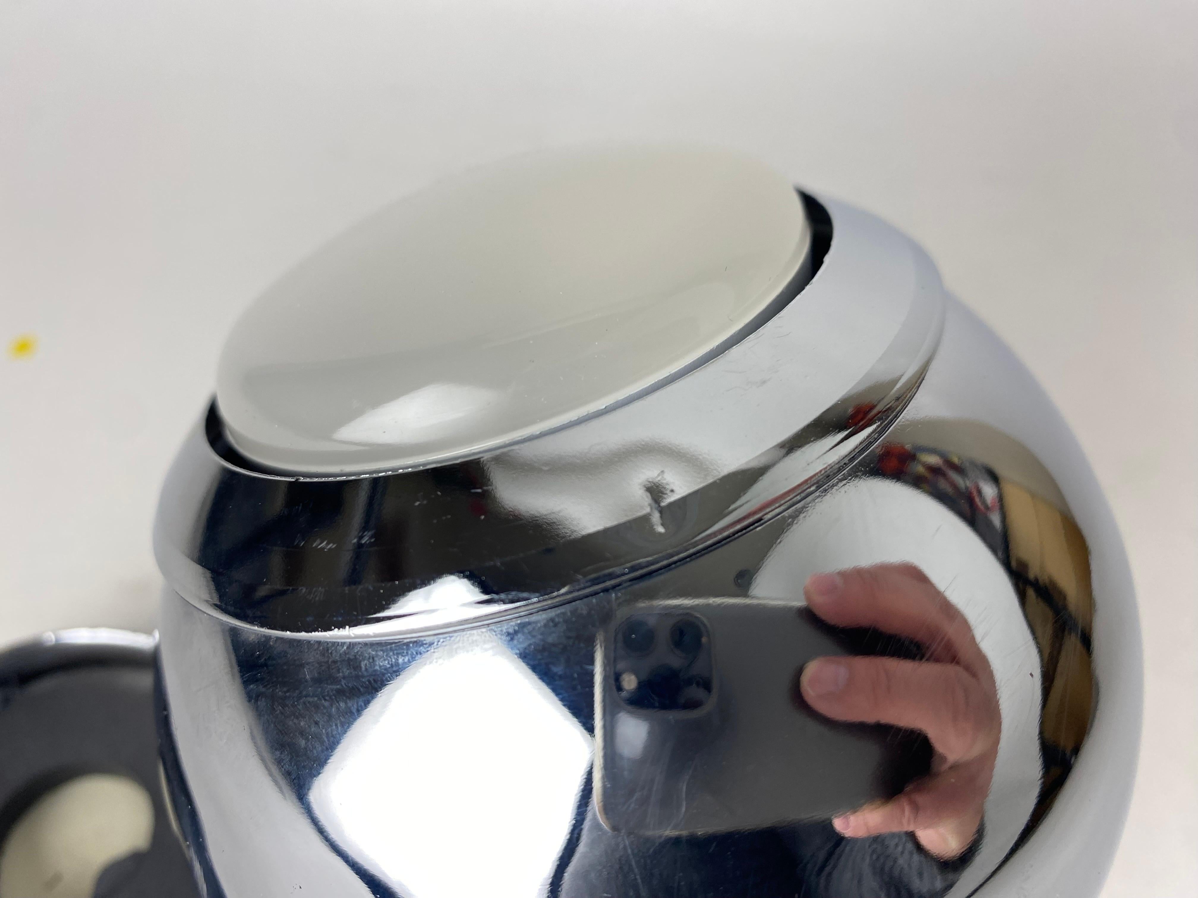 Mid-Century Modern Chrome Eyeball Table Lamp 2