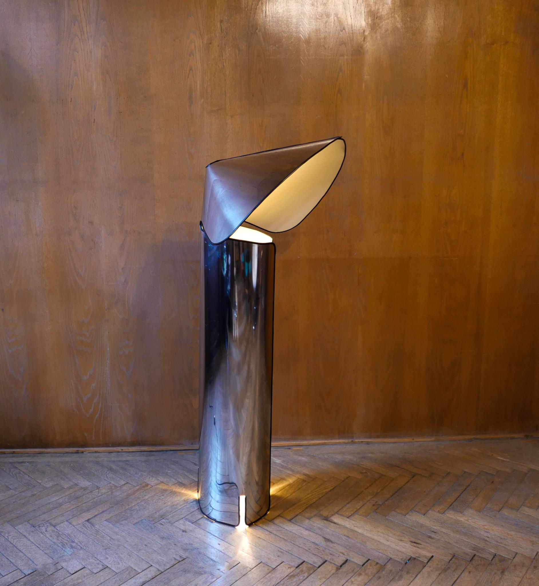Mid-Century Modern Chrome Floor Lamp Chiara by Mario Bellini, Italy 1960s 4