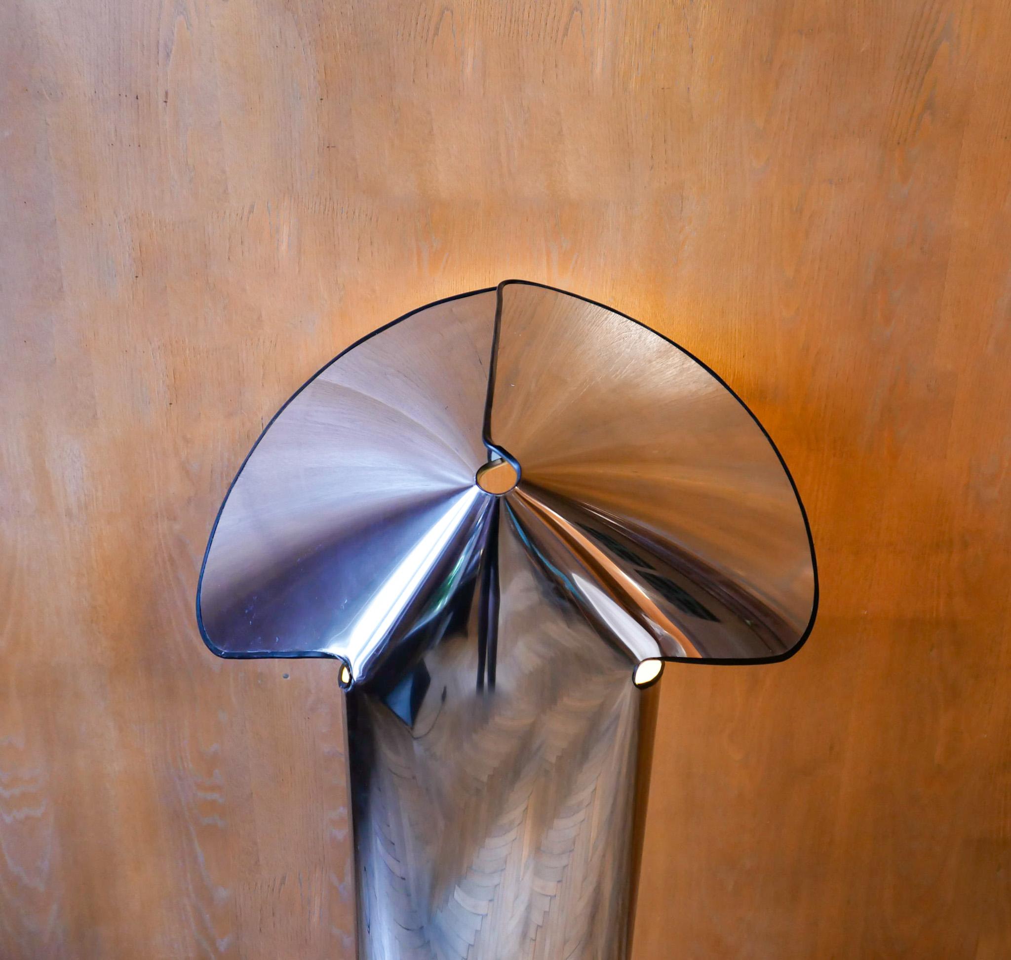 Mid-20th Century Mid-Century Modern Chrome Floor Lamp Chiara by Mario Bellini, Italy 1960s