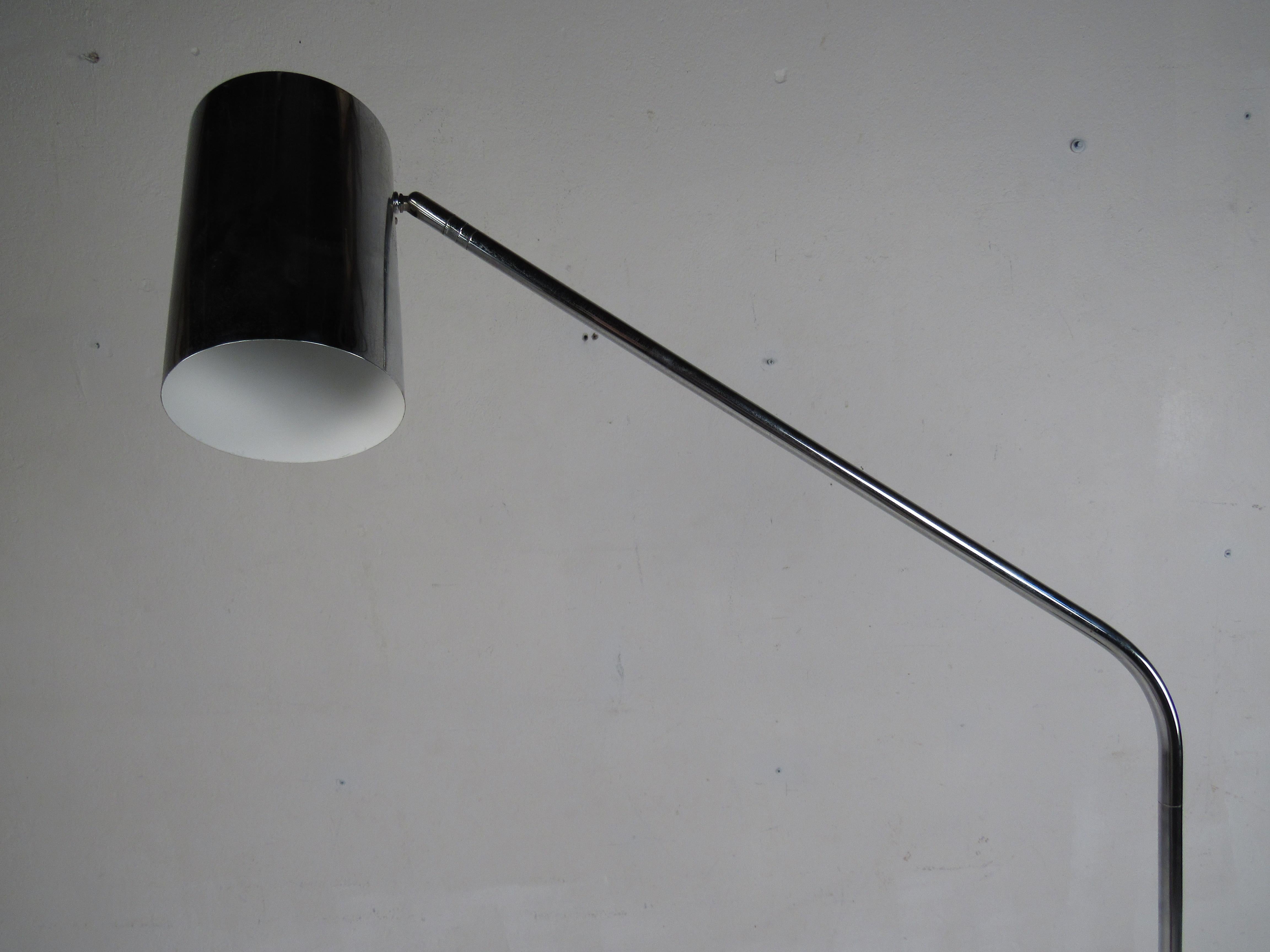 mid century modern chrome floor lamp