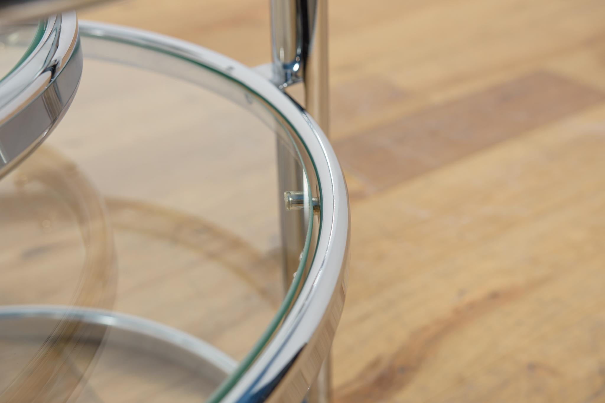 Moderner Couchtisch aus Chrom und Glas von Milo Baughman, Vereinigte Staaten, Mitte des Jahrhunderts. im Angebot 13